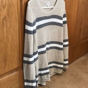 Tan Striped Sweater